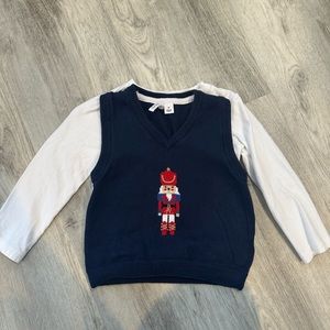Janie & Jack Nutcracker Christmas Vest Set
